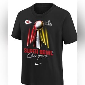Youth Nike Kansas City Chiefs Super Bowl LVIII Champions Lombardi Trophy Tee